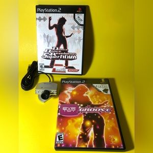 PlayStation 2- PS2 - EYE TOY -2x Interactive Dance Games-DANCE DANCE REVOLUTION